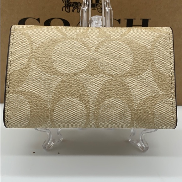 COACH Five Ring Key Case In Signature Canvas - Picture 8 of 16